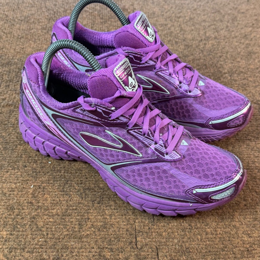 Brooks Ghost 7 Women Running Shoes Purple Athletic Sneakers Size 8 1201611B525
